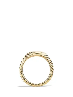 Sculpted Cable Pinky Ring In 18k Yellow Gold