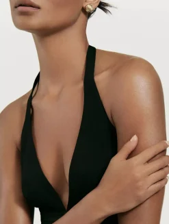 Sculpted Cable Stud Earrings In 18k Yellow Gold