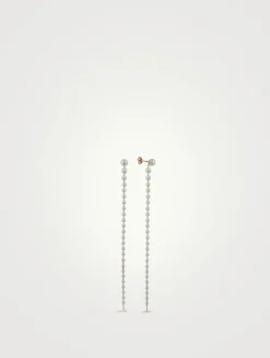 Sea Of Beauty 14K Gold Long Cascading Pearl Earrings