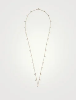 Sea Of Beauty 14K Gold Long Drop Necklace With Pearls