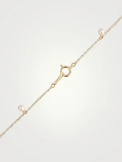 Sea Of Beauty 14K Gold Long Drop Necklace With Pearls