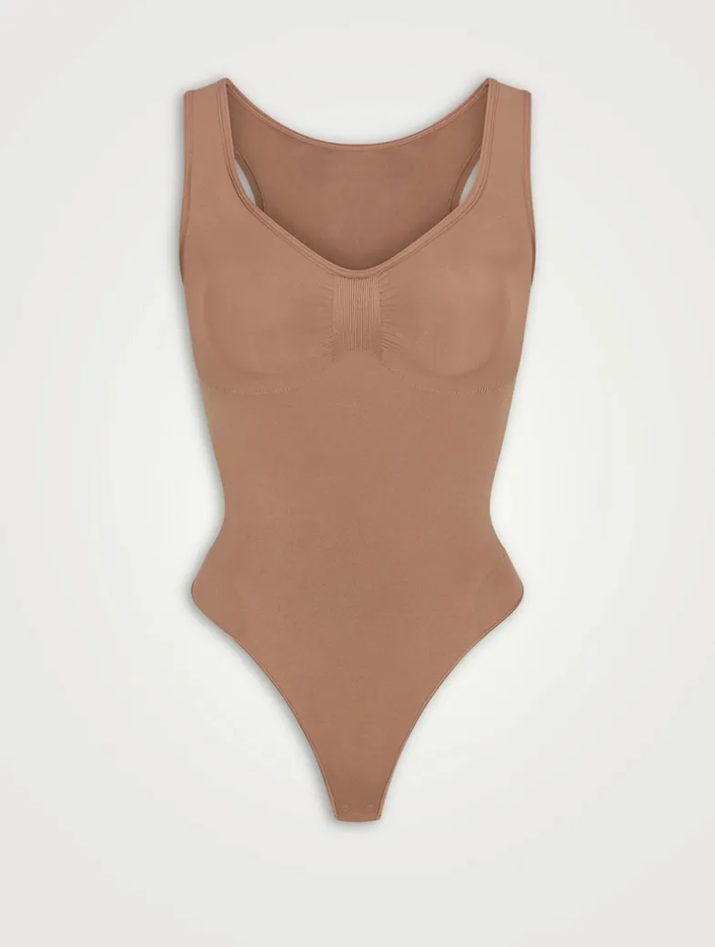 Seamless Sculpt Scoopneck Thong Bodysuit