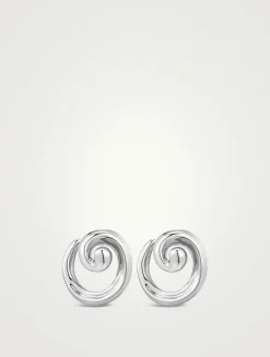 Seashell Coil Stud Earrings