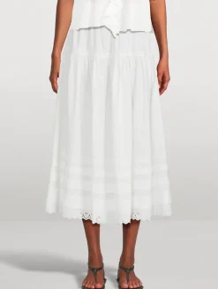 Sebastiane Poplin Midi Skirt
