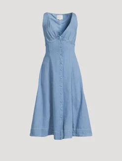 Sebastien Linen Midi Dress