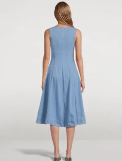 Sebastien Linen Midi Dress