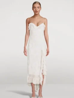 Selliot Ruffled Slip Dress In Floral Print