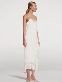 Selliot Ruffled Slip Dress In Floral Print