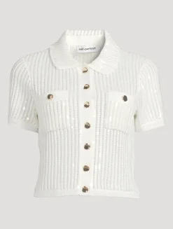 Sequin Crochet Cardigan