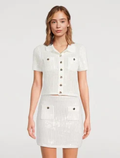 Sequin Crochet Cardigan