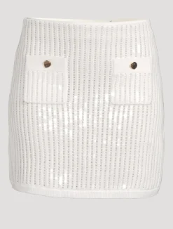 Sequin Crochet Mini Skirt