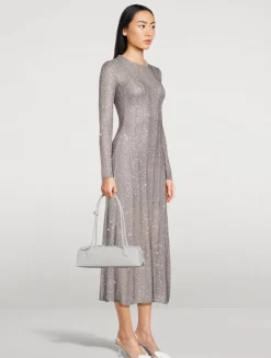 Sequin Knit Midi Dress