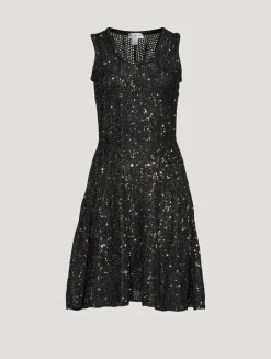 Sequin Knit Skater Dress