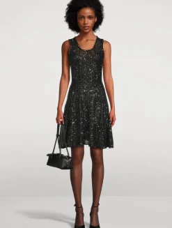 Sequin Knit Skater Dress