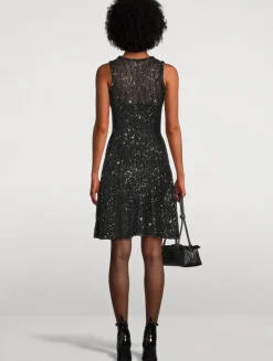 Sequin Knit Skater Dress