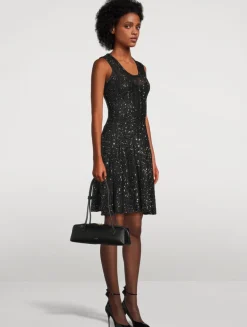 Sequin Knit Skater Dress