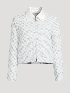 Sequin Tweed Down Jacket