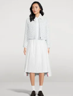 Sequin Tweed Down Jacket