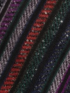 Sequin-Embellished Halter Gown