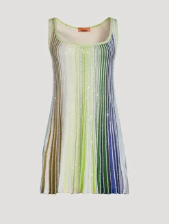 Sequin-Embellished Mini Dress