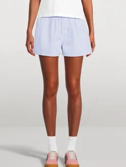 Serif Logo Boxer Shorts In Stripe Print