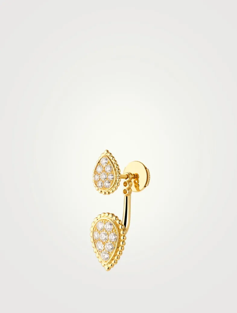 Serpent Bohème Gold Earring With Diamonds