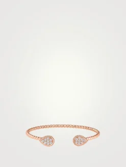 Serpent Bohème 18K Rose Gold Double Motif Bracelet With Diamonds