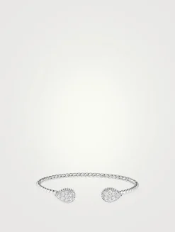 Serpent Bohème 18K White Gold Double Motif Bracelet With Diamonds