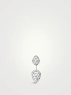 Serpent Bohème 18K White Gold S And XS Motif Earring With Diamonds