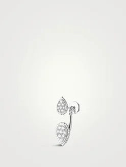 Serpent Bohème 18K White Gold S And XS Motif Earring With Diamonds