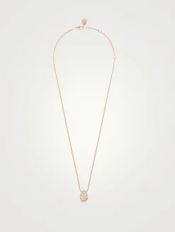Serpent Bohème S Motif Rose Gold Pendant Necklace With Diamonds