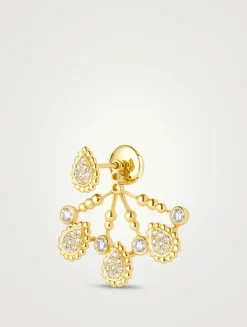 Serpent Bohème Solarité 18K Gold Stud Earring With Diamonds