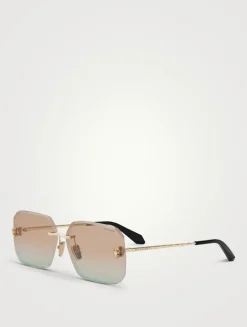 Serpenti Rectangular Sunglasses