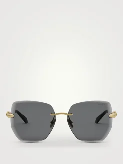 Serpenti Viper Geometric Sunglasses