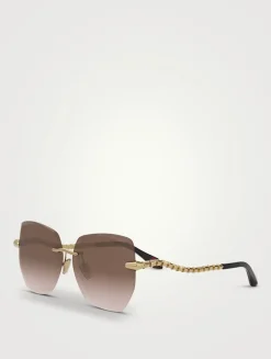 Serpenti Viper Geometric Sunglasses