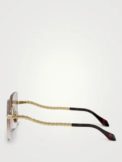 Serpenti Viper Geometric Sunglasses