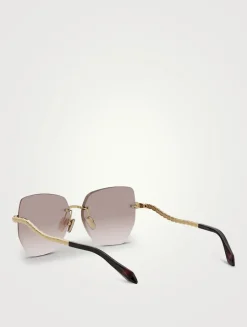Serpenti Viper Geometric Sunglasses