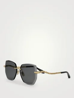 Serpenti Viper Geometric Sunglasses