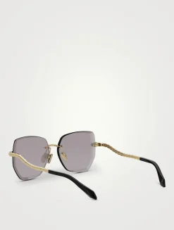 Serpenti Viper Geometric Sunglasses