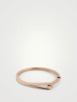 Serti Inversé Rose Gold Bracelet With Diamond