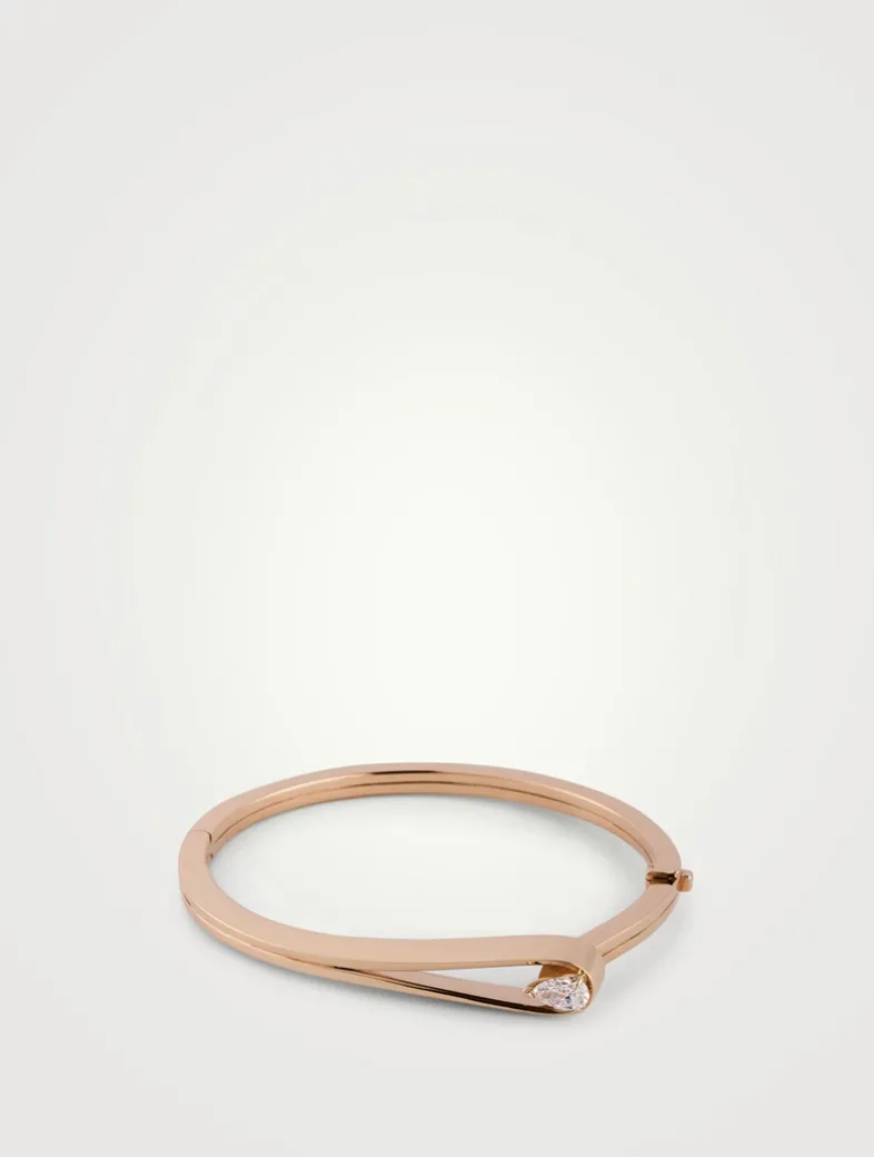 Serti Inversé Rose Gold Bracelet With Diamond