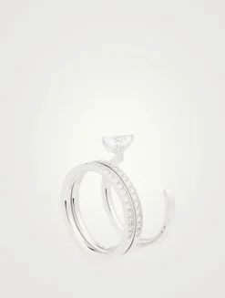 Serti Sur Vide Gold Ring With Diamonds