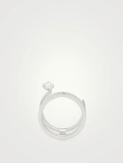 Serti Sur Vide Gold Ring With Diamonds