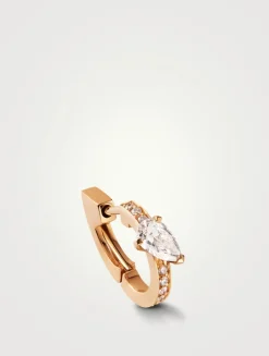 Serti Sur Vide 18K Rose Gold Earring With Diamond
