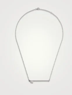 Serti Sur Vide White Gold Pendant Necklace With Diamond