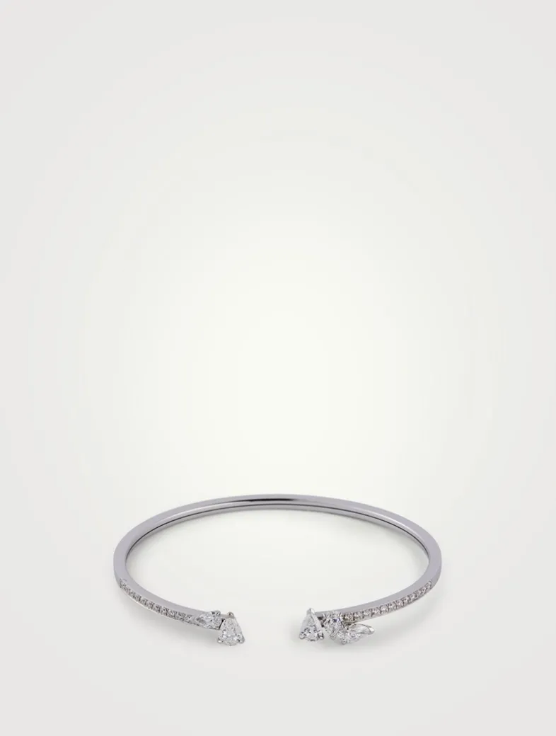Serti Sur Vide White Gold Bracelet With Diamonds