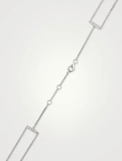 Serti Sur Vide White Gold Layered Necklace With Diamonds