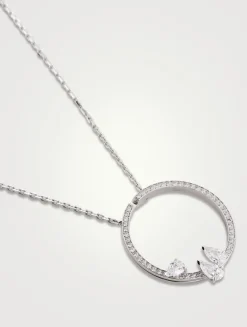 Serti Sur Vide White Gold Pendant Necklace With Diamonds