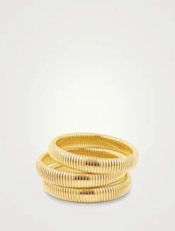 Set Of Three Flex Snake Chain Bracelets