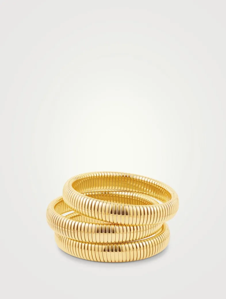 Set Of Three Flex Snake Chain Bracelets